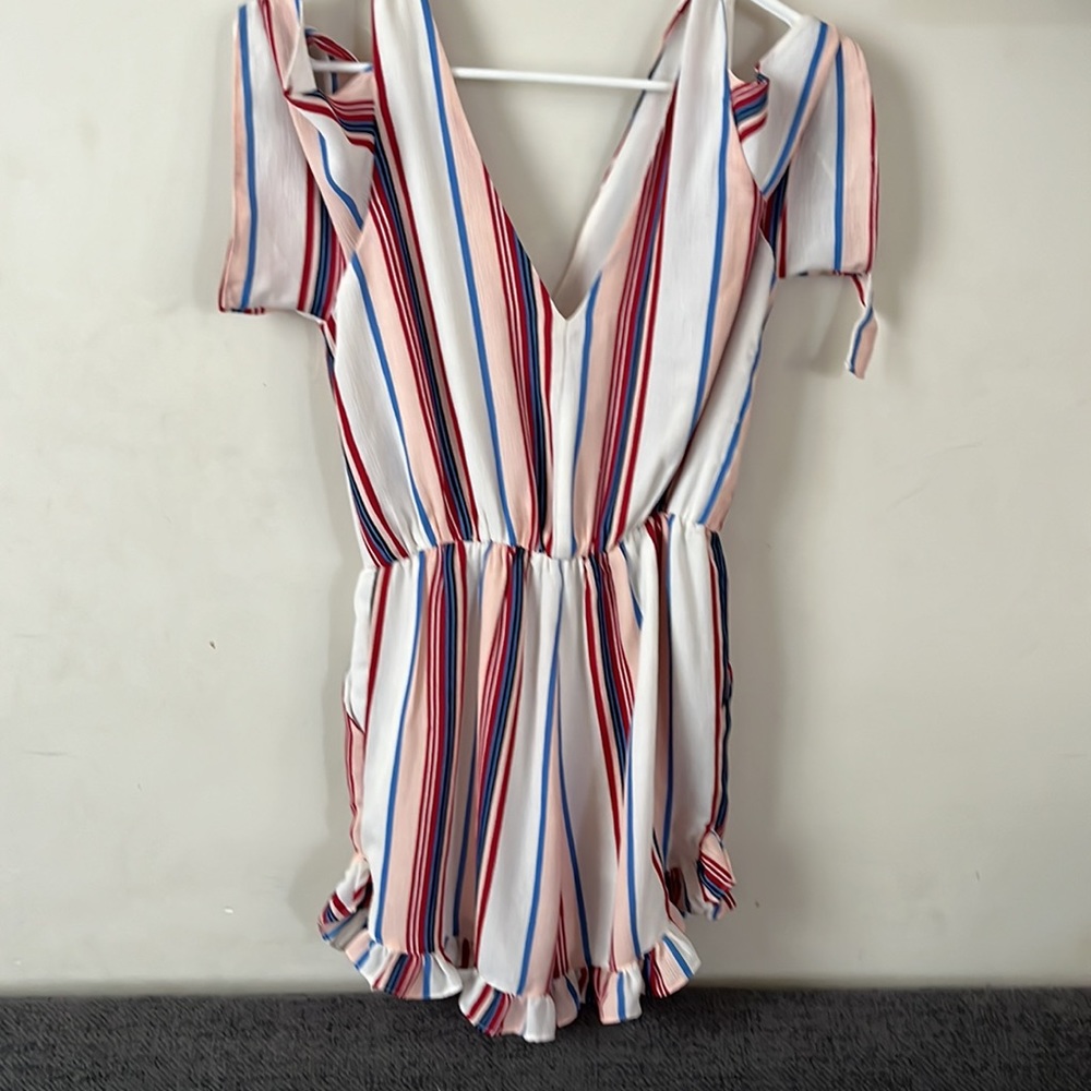 LUCCA STRIPED ROMPER